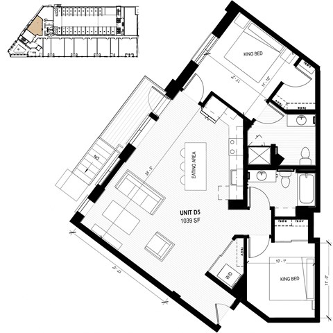 floor plan of the first floor of the small house